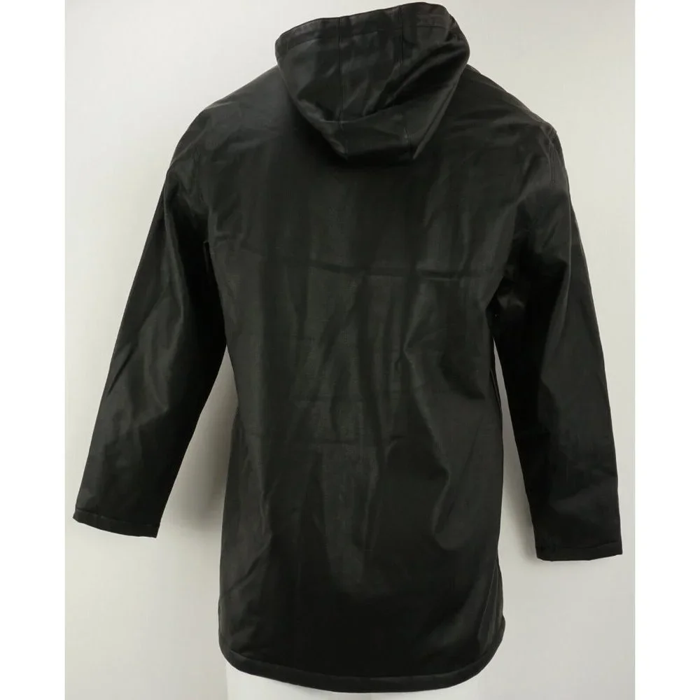 New Weatherproof Men's S / L / XL Black Faux Leather Sherpa Lined Hooded Jacket